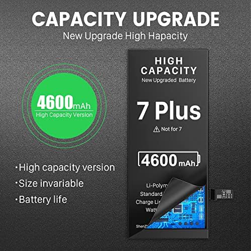 Pil için iPhone 7 Artı Değiştirme, [4600mAh] 2023 Yeni 0 Döngüsü Yüksek Kapasiteli Sadece A1661/A1784/A1785 Li-ion