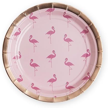 Cakewalk (Parti) Flamingle Meze Tek Kullanımlık Tabaklar, Çok Renkli