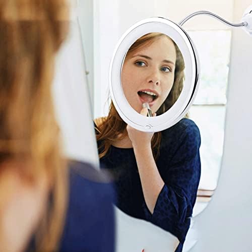 AMAYYAhzj makyaj masası aynası Vantuz Kozmetik Ayna 360 Rotasyon Ayna LED Vantuz Duş Tıraş Makyaj Sis Ücretsiz Esnek