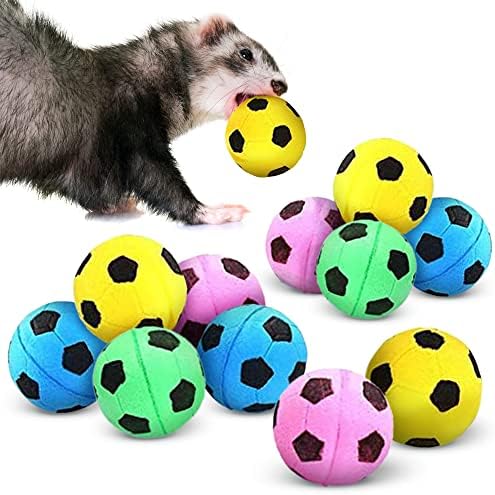 Meriç Sünger Kedi Topları, Egzersiz ve İnteraktif Oyun için Yumuşak Köpük Futbol Topları, Sağlam, Kabarık Oyun Oyuncak