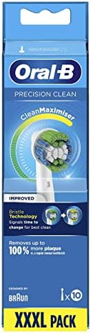Oral-B Hassas Temiz Elektrikli Diş Fırçası Kafaları, CleanMaximise Teknolojisine sahip 10'lu Paket, %100'e Kadar Ekstra