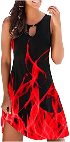 SEAOPEN yaz elbisesi Kadınlar için 2023 Diz Üstü Tankı Elbise Sundress Renk Blok askı elbise V Boyun bir çizgi elbise
