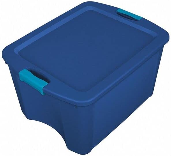 MDMprint Mavi saklama kutusu 23 5/8 inç x 18 5/8 inç x 13 5/8 inç H, 1 PK-4