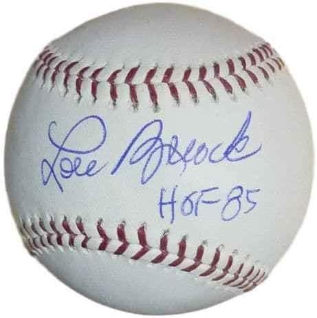 Lou Brock İmzalı MLB Beyzbol St. Louis Kardinalleri HOF 85 JSA 10650 ile-İmzalı Beyzbol Topları