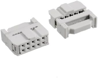 Aexit 10 Adet Ses ve Video Aksesuarları 2.54 mm Çift Sıralı 10 Pin Dişi IDC soketli konnektör Düz Konnektörler ve