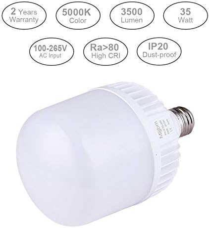 VELNEX 250W-300W Eşdeğer LED Ampul, Gün Işığı Ampulü 5000K 35Watt Ticari Güçlendirme LED'i, Süper Parlak 3500 Lümen