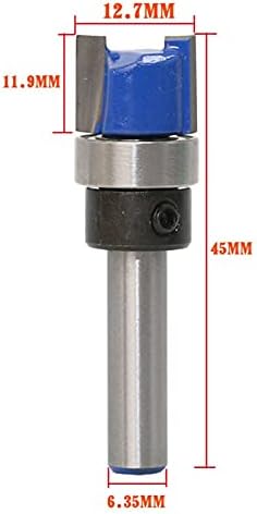 WUXUN 1/4 Shank Ahşap Yönlendirici Bit Düz parmak freze çakısı ağaç işleme aleti (keskin uçlu Uzunluk : 6.35x12. 7x25mm)