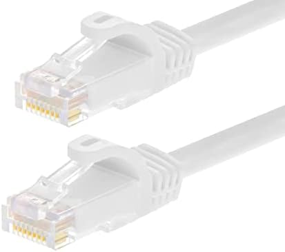 Monoprice Cat6 Ethernet Yama Kablosu - 0,5 Fit-Beyaz (12'li Paket) Budaksız RJ45, Telli, 550 MHz, UTP, Saf Çıplak