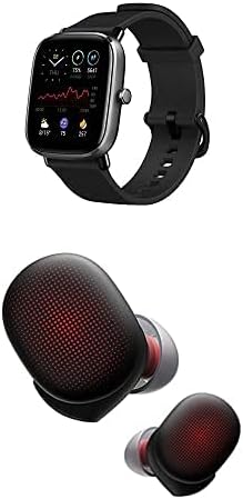 Amazfit GTS 2 Mini Fitness Akıllı Saat (Gece Yarısı Siyahı) + PowerBuds Gerçek Kablosuz Kulaklık (Siyah) Paketi, Nabız