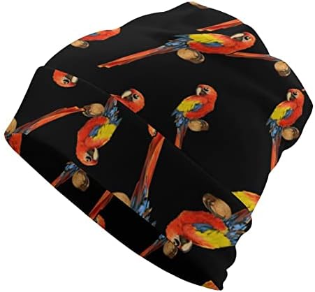 Allah Papağan Amerika Papağanı Unisex Bere Şapka Sıcak Kafatası Kap Kazak Kap Uyku için Rahat Bir Boyut