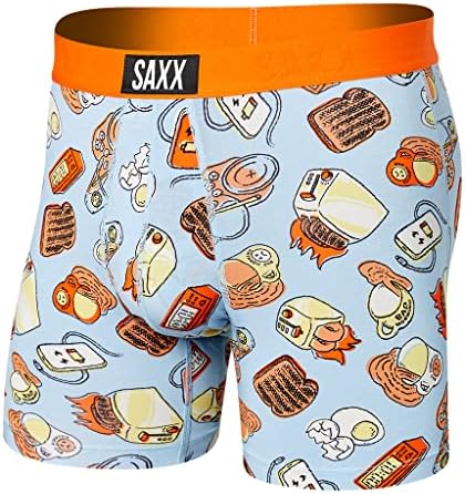 SAXX Erkek İç Çamaşırı-Dahili Kese Destekli Vibe Süper Yumuşak Boksör Kısa-Erkekler için İç Çamaşırı, Bahar