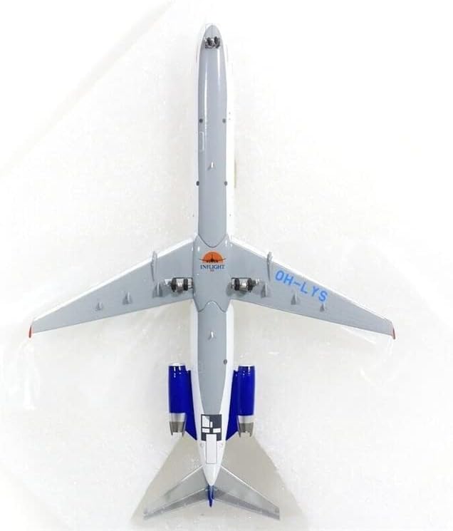 Uçuş 200 FİNNAİR Douglas DC-9-50 OH-LYS Standı ile Sınırlı Sayıda 1/200 DİECAST Uçak Önceden Yapılmış Model