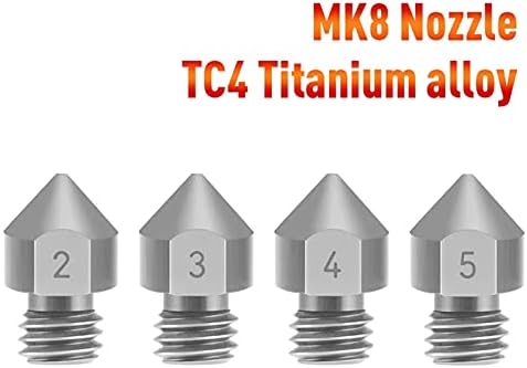 Yazıcı Aksesuarları 3D Yazıcı TC4 Titanyum Alaşımlı MK8 Meme Reprap 1.75 mm 0.2/0.3/0.4/0.5 mm Kurulumu ve kullanımı