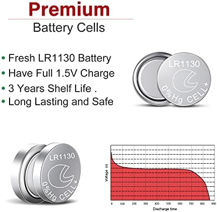 LR1130 AG10 1.5 V Pil Uzun Ömürlü Alkalin Düğme Hücre 80 Pil 【3 Yıl Garanti】