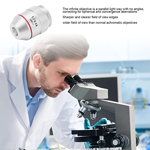 Gaeırt Renksiz Düşük Güç Objektif, Optik Cam Mikroskop Objektif Lens Metal RMS Dişli Biyolojik Mikroskop için