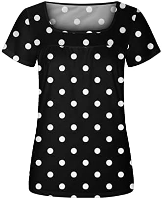 Yaz Sonbahar pamuklu bluz Gömlek Bayanlar için 2023 Kısa Kollu Scoop Boyun Grafik Casual Tshirt 6H 6H