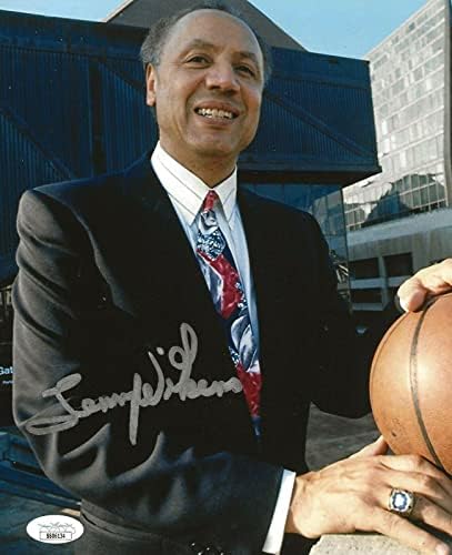 Lenny Wilkens Hawks SuperSonics imzalı 8x10 fotoğraf imzalı 2 JSA İmzalı NBA Fotoğrafı