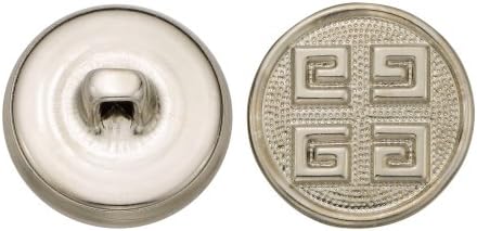 C & C Metal Ürünleri 5205 Modern Metal Düğme, Boyut 30 Ligne, Nikel, 36'lı Paket