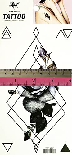 Güller Geometri Geçici Dövmeler Erkekler Kadınlar İçin Seksi Tasarım Süslemeleri Vücut Boyun Göğüs Omuz Bacaklar Kol