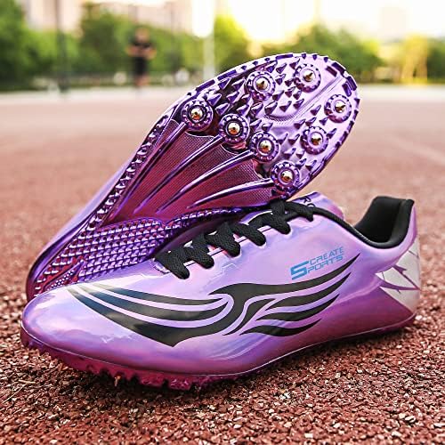 THESTRON Unisex Parça Sivri Koşu Sprint Ayakkabı Atletizm Ayakkabı Erkekler Kadınlar Çocuklar için Serin Yarış koşu
