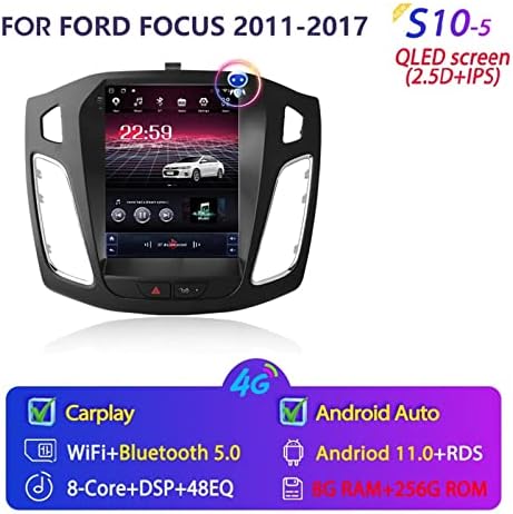 TRLOVE araba Ekran Android 11.0 Araba Radyo Ford Focus 2011-2017 ile Uyumlu Multimedya Video 2Din 4G WıFı GPS Carplay