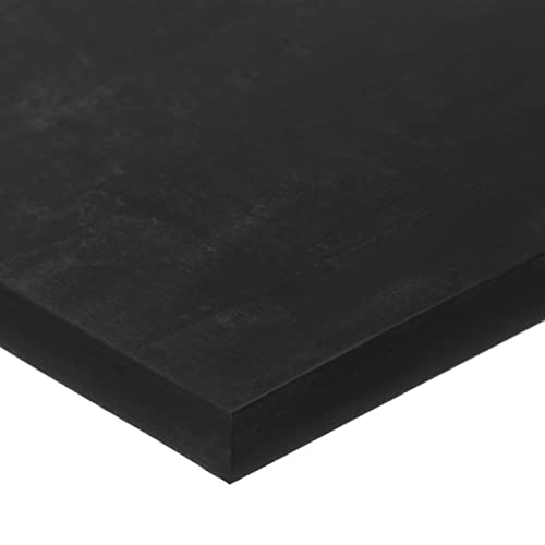 SBR Kauçuk Rulo, Siyah, 75A, 1/16 inç Kalınlığında x 36 inç Genişliğinde x 12 ft. Uzun
