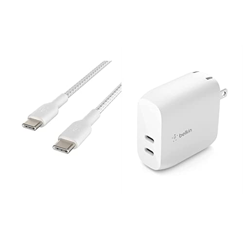 Belkin Boost Şarj Örgülü USB-C Kablosu (USB-C'den USB-A'ya Kablo, Samsung için USB Tip-C Kablo, Pixel, iPad Pro, Nintendo