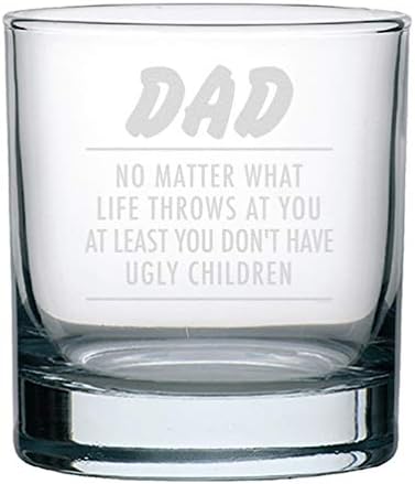 Veracco Baba Hayat Sana Ne Atarsa Atsın En Azından Çirkin Çocukların Yok Viski bardağı Komik Doğum Günü Hediyeleri