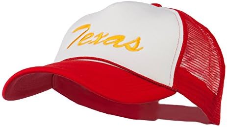 e4Hats.com Büyük Boy Orta Eyalet Teksas İşlemeli Köpük File Şapka
