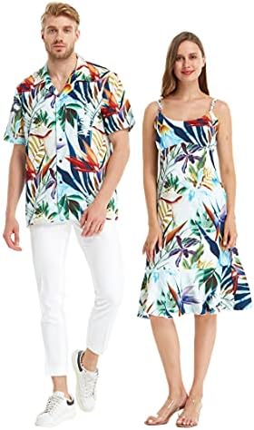 Cennette Kayıp'ta Eşleşen Çift Hawaii Luau Gömlek veya Deniz Kızı Fırfırlı Elbise