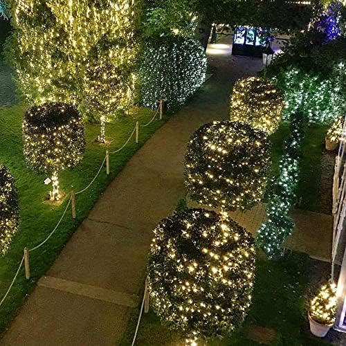 ZELUXDOT 100FT Peri dize ışıklar yeşil bakır teller açık / kapalı su geçirmez LED dize ışıklar Noel ağacı, veranda,