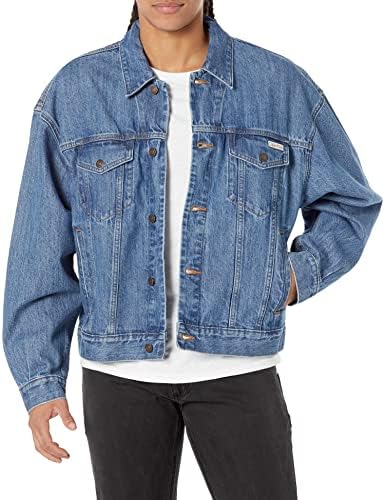 Calvin Klein Erkek Essential Geri Dönüşümlü Pamuklu Mavi Kamyoncu Ceketi