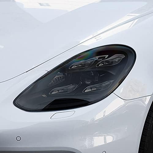 HLLebw Araba Far Tonu Siyah koruyucu film Şeffaf TPU Sticker Porsche Cayenne 2019 Panamera Macan