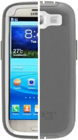 Samsung Galaxy S III için OtterBox Defender Serisi Kılıf-Perakende Ambalaj-Beyaz / Gri