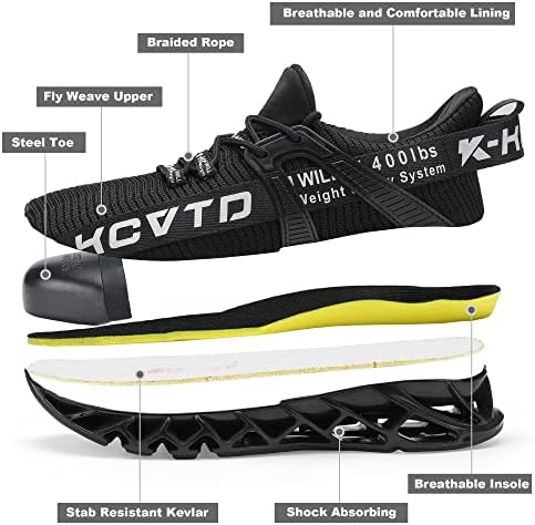 KCVTD Çelik Burunlu Ayakkabı Erkekler için iş güvenliği ayakkabısı Yıkılmaz Çelik Burunlu Ayakkabı Delinmez Kaymaz
