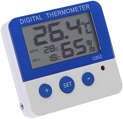 WODMB Termometre Su Geçirmez Dijital LCD Termometre Higrometre Nem Kapalı Sıcaklık Ölçer Alarm Mıknatıs ile Kapalı