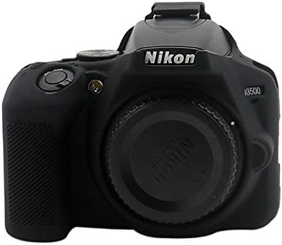 D3500 Silikon Kapak, TUYUNG koruyucu muhafaza Durumda Kamera Silikon Kapak Cilt için Nikon D3500 DSLR Kamera, Siyah