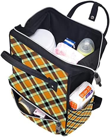 Ekose Desen Sarı bebek bezi çantası Sırt Çantası Bebek Bezi Değiştirme Çantaları Çok Fonksiyonlu Büyük Kapasiteli
