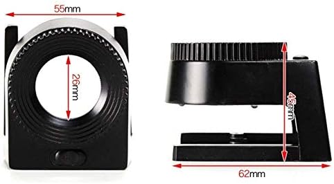 Weiping-Masaüstü Aydınlatma HD büyüteçled ışık ile 10X HD Lens Kitap Okuma Takı Kimlik Damga Sikke Tanıma Siyah 62