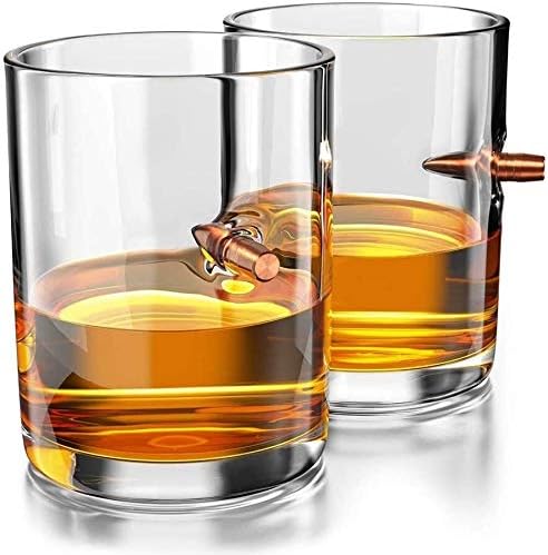 YUESFZ viski bardağı El Üflemeli Eski Moda Viski Kayalar Cam, Son Derece Net Rom Likör Veya Bourbon Bardaklar Cam