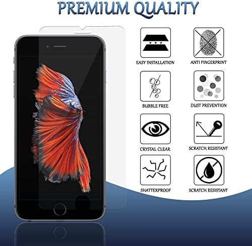 Borrello's for iPhone 6 Plus Ekran Koruyucu, Temperli Cam, 3'lü Paket, (5,5 inç)