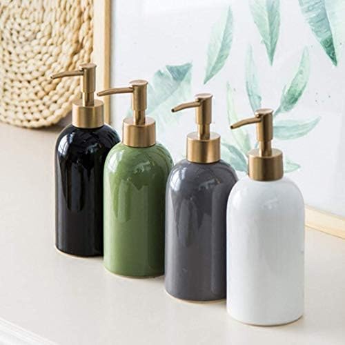 HTLLT 420 Ml Seramik Sabunluk-Doldurulabilir Yıkama El Sıvı, Bulaşık Deterjanı, şampuan Losyon Şişe için Banyo Tezgah,