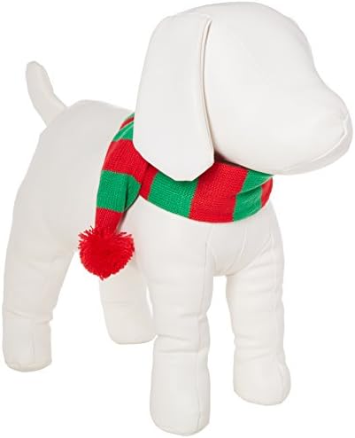 Şerit Pet Noel Kostüm Noel Eşarp Küçük Köpekler ve Kediler için Tatil Aksesuarı, Kırmızı Yeşil Şerit Küçük / Orta