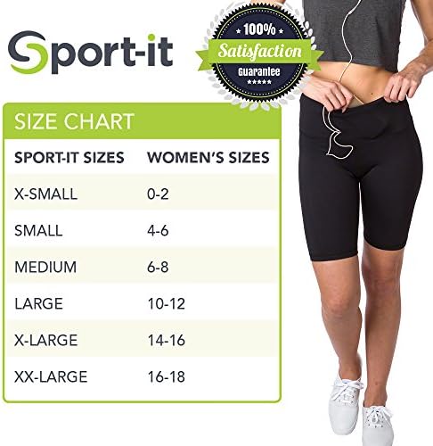 Sport-ıt Aktif Uzun Şortlar, Cepli Bisiklet Egzersiz Koşu Şortları ve Kadınlar için Karın Kontrolü