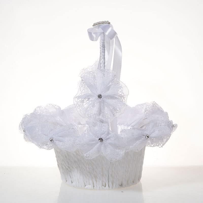 JKUYWX Inci Taklidi Büyük Yay Gelin Çiçek Kız Çiçek Sepeti Düğün Çiçek Sepeti Düğün Düğün Malzemeleri