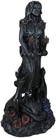 Ebros Hediye Sihirbazı Oberon Zell Üçlü Tanrıça Crone Hekate Siyah Hounds Heykelcik Dönüşüm Tanrıçası Sihirli Kader