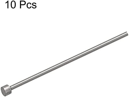 uxcell Düz Ejektör Pimleri, 2,5 mm (3/32) Çap. 65Mn Çelik Yuvarlak Ucu Yumruk 100mm (4) Uzun Mekanik Bakım için 10