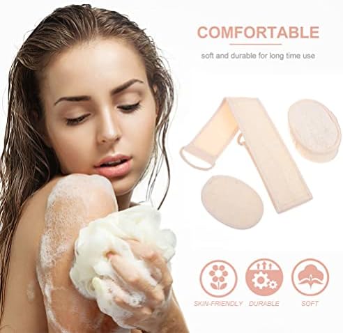 DOITOOL Vücut Fırçalayın Taşınabilir Havlu 2 Takım Doğal Peeling Geri Scrubber Lif Kabağı Vücut Banyo Süngeri Derin