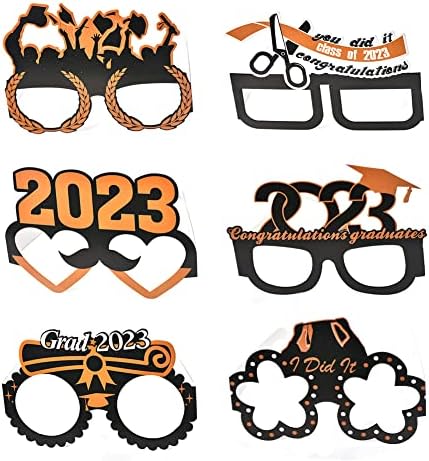 Guqqeuc Mezuniyet parti gözlüğü 2023 Mezuniyet Partisi Dekor Malzemeleri Siyah ve Altın Grad parti gözlüğü Kadın Erkek