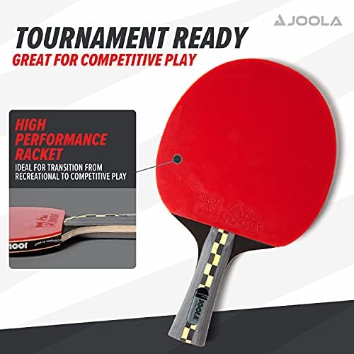 JOOLA Karbon Pro Profesyonel Ping Pong Paddle-Raket ile Carbonwood Teknolojisi ve Kırmızı / Siyah JOOLA 4 Size Kauçuk